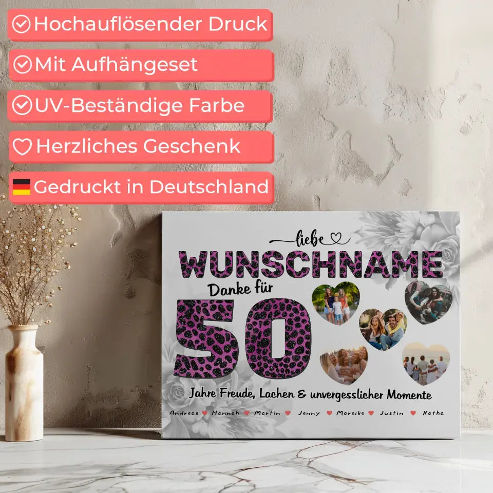 Personalisierte Oma Poster 50 Geburstag Herzliches Geschenk