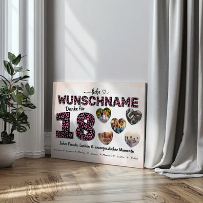 18 Geburstag Poster für Beste Freundin Personalisiert Danke für alles