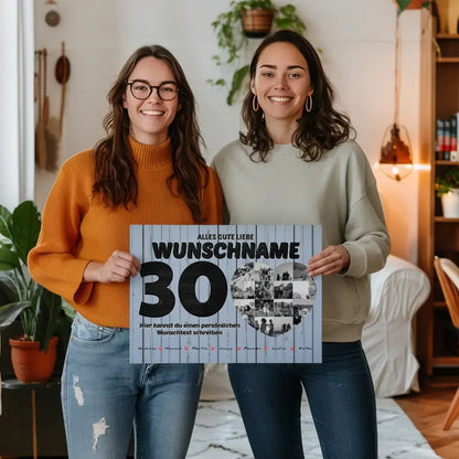 Personalisierte Geburtstags Leinwand Bis 15 Namen für Mama 30 Geburstag