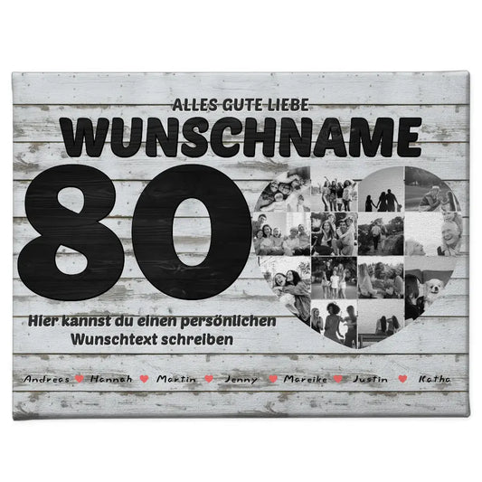 Fotocollage zum 80 Geburstag für Mama mit 14 Fotos Bis 15 Namen 1