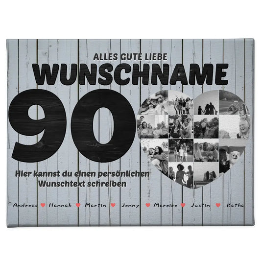 Fotocollage personalisiert für Oma zum 90 Geburstag 1