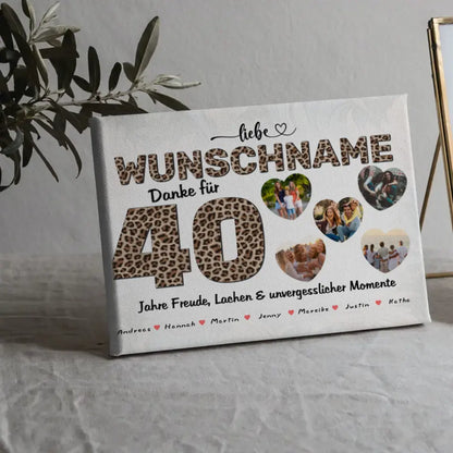 Personalisierte Beste Freundin Poster 40 Geburstag Leo Look