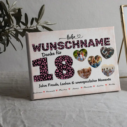 18 Geburstag Poster für Beste Freundin Personalisiert Danke für alles