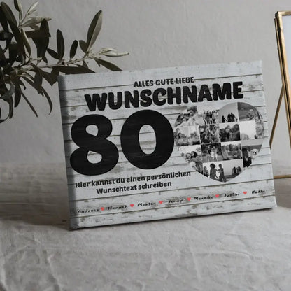 Fotocollage zum 80 Geburstag für Mama mit 14 Fotos Bis 15 Namen