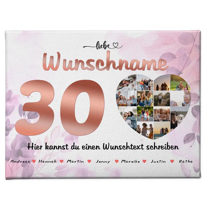 Fotocollage personalisiert für Mama zum 30 Geburstag Bis zu 15 Namen