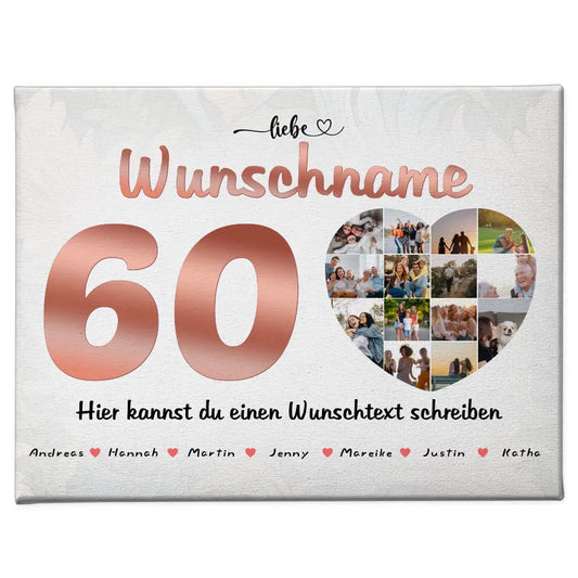 Personalisierte Mama Poster 60 Geburstag Bis zu 15 Namen