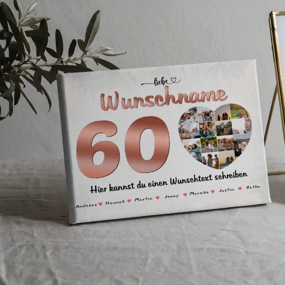 Personalisierte Mama Poster 60 Geburstag Bis zu 15 Namen