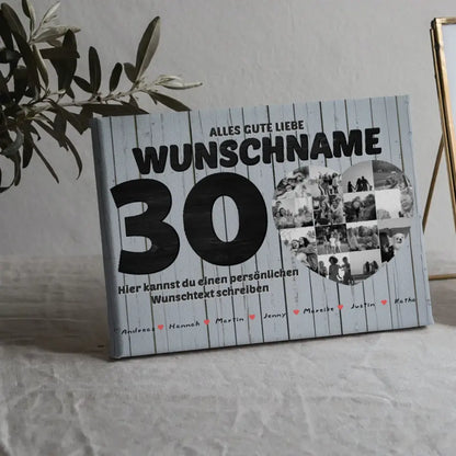 Personalisierte Fotocollage Patentante zum 30 Geburstag