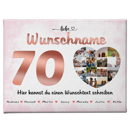 Geburtstags Leinwand für Tante 70 Geburstag Mit Namen