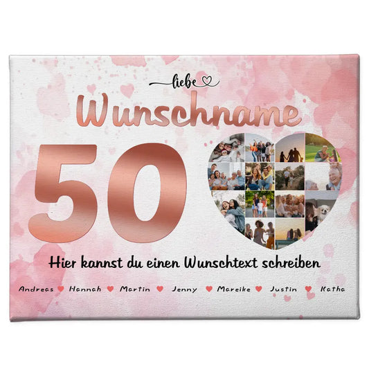 Fotocollage personalisiert für Schwester zum 50 Geburstag 1