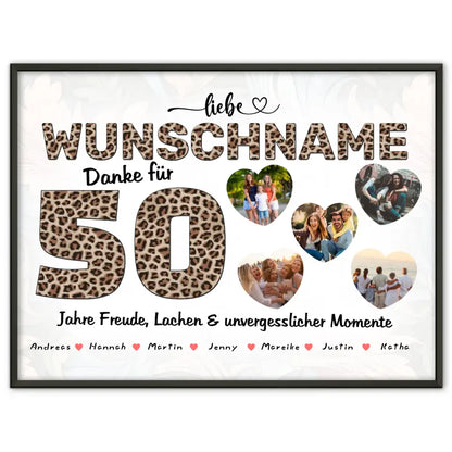 Geburtstagsposter für Mama 50 Geburstag personalisiert