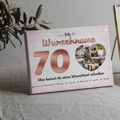 Geburtstags Leinwand für Tante 70 Geburstag Mit Namen