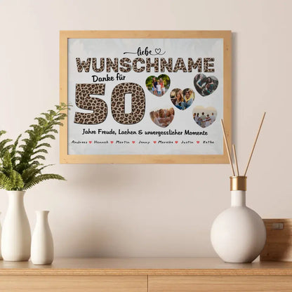 Geburtstagsposter für Mama 50 Geburstag personalisiert