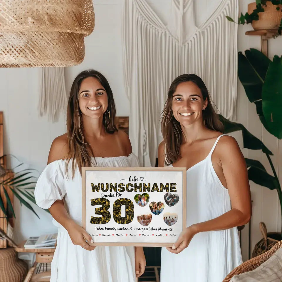 Geschenkidee zum 30 Geburstag Patentante Poster personalisiert