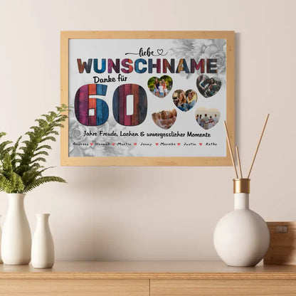 Poster personalisiert für Tante 60 Geburstag Mit Namen