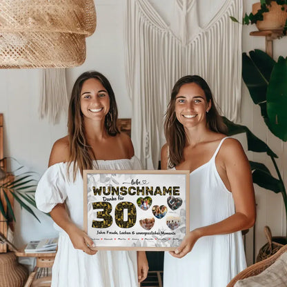 Poster mit Wunschname 30 Geburstag personalisiert Wunschname