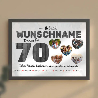 Geburtstagsposter für Tante 70 Geburstag Personalisiert