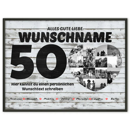 50 Geburstag Tante Poster personalisiert 14 Fotos Mit Namen