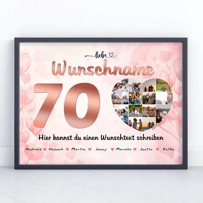 Oma Poster personalisiert für 70 Geburstag 14 Fotos Geschenkidee