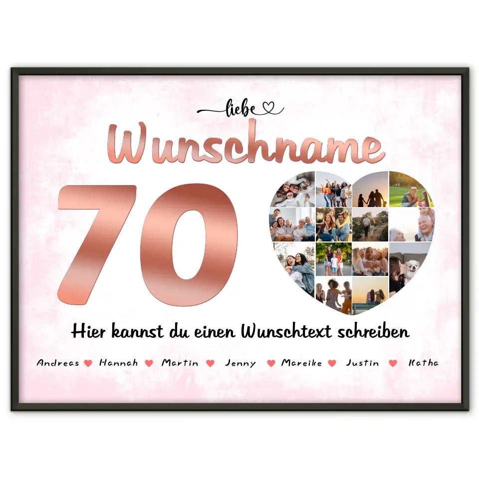 Geburtstagsposter für Tante 70 Geburstag Mit Namen