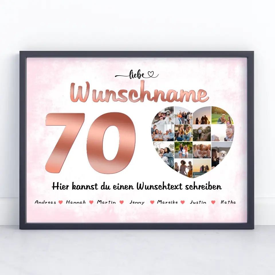 Geburtstagsposter für Tante 70 Geburstag Mit Namen