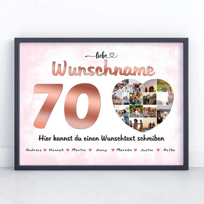 Geburtstagsposter für Tante 70 Geburstag Mit Namen