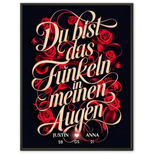 Poster Geschenk personalisiert Du Bist Das Funkeln Geschenk für Paare