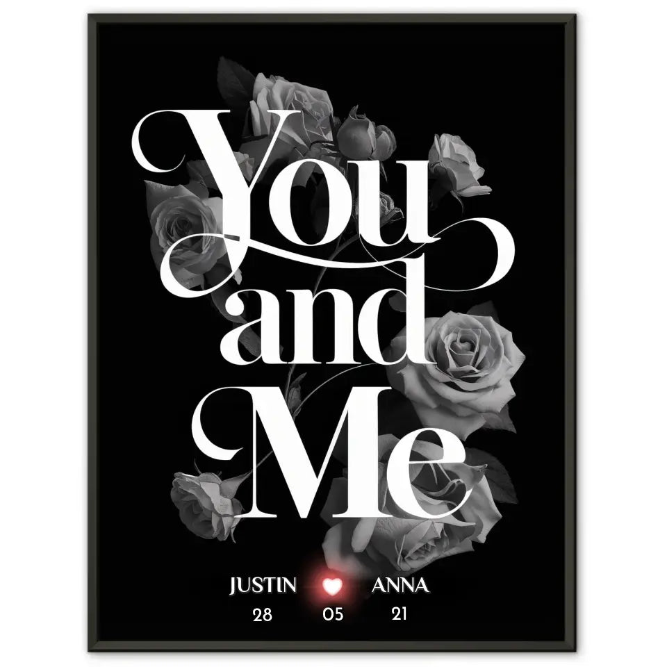 Personalisiertes Paar Poster You And Me Love