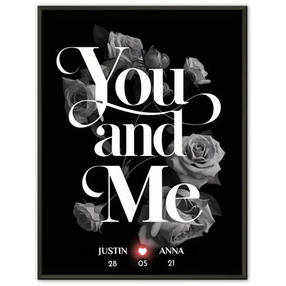 Personalisiertes Paar Poster You And Me Love