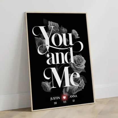 Personalisiertes Paar Poster You And Me Love