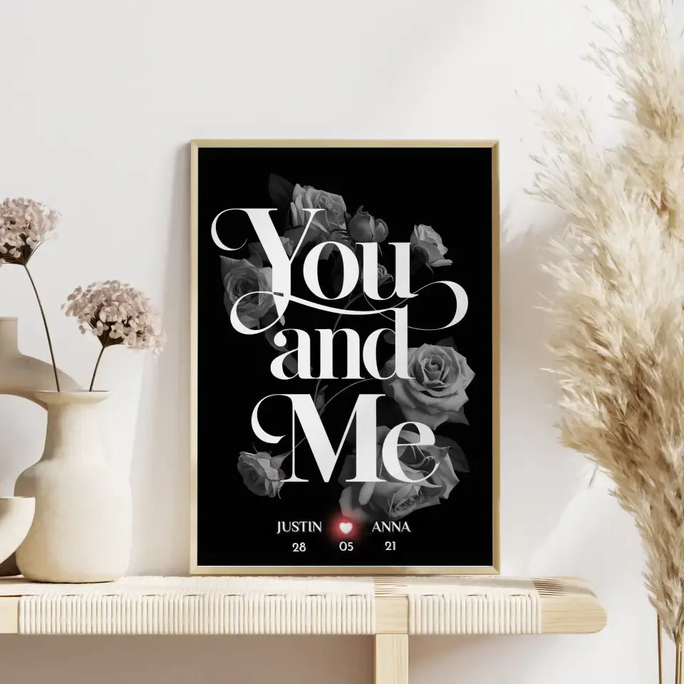 Personalisiertes Paar Poster You And Me Love