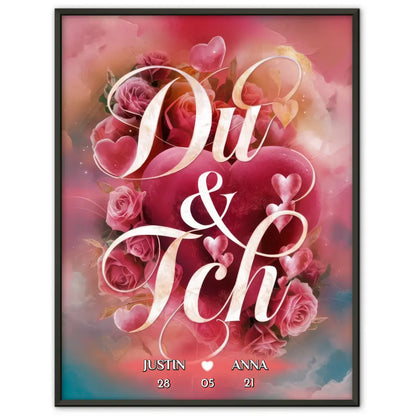 Personalisiertes Poster für Paare Du & Ich Geschenk für Freundin