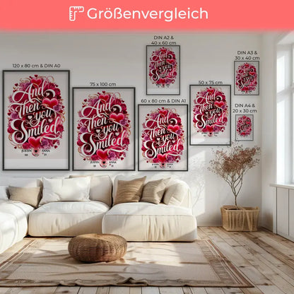 Poster Liebe Personalisiert And Then You Smiled Paare