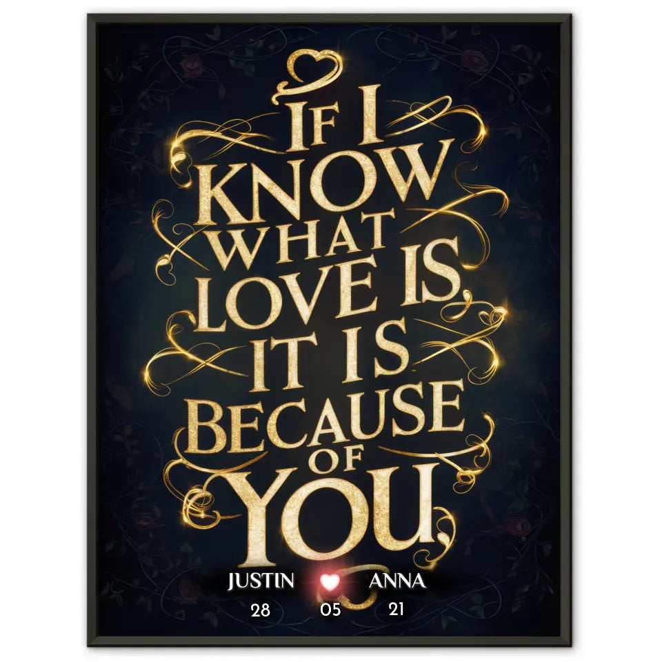 Liebes Poster If I Know What Love Is Personalisiert