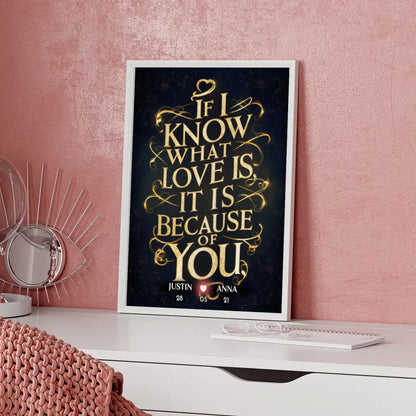 Liebes Poster If I Know What Love Is Personalisiert