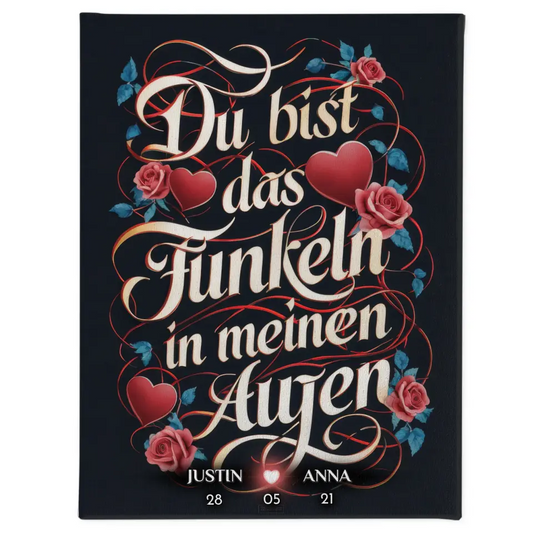 Personalisierte Leinwand Liebe Du Bist Das Funkeln In Meinen Augen 1