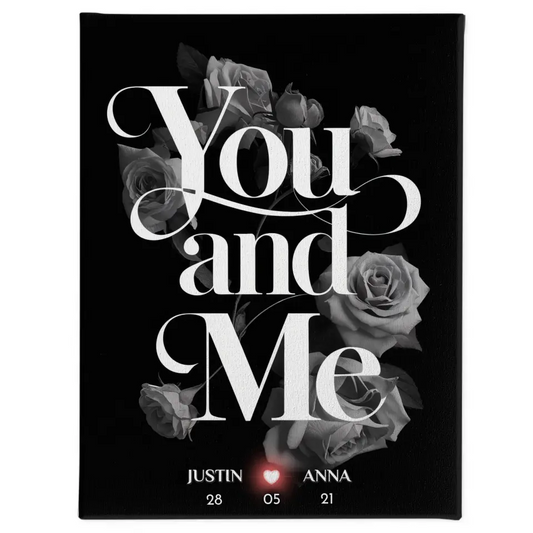 Personalisierte Paar Leinwand You And Me Love 1