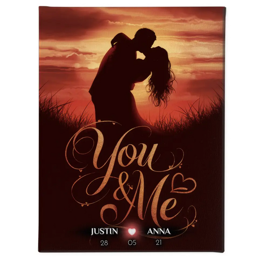 Leinwand Geschenk personalisiert You & Me Geschenk für Sie 1