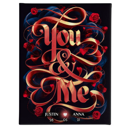Leinwand Geschenk personalisiert You & Me für Paare 1
