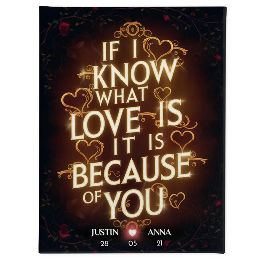 Personalisierte Leinwand für Paare If I Know What Love Is Geschenk 1