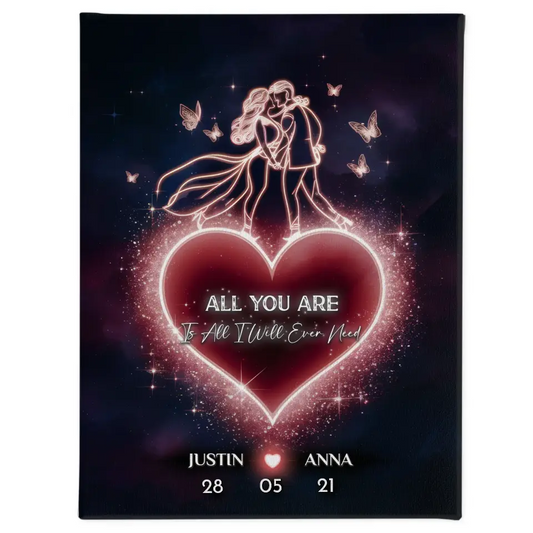 Personalisierte Leinwand Mit Namen & Datum Eine Seele 1