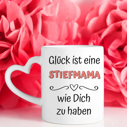 Geschenk Tasse für Stiefmama personalisiert mit bis zu 13 Namen