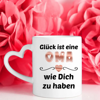 Tasse Personalisiert Glück ist eine Oma wie Du bis 13 Namen