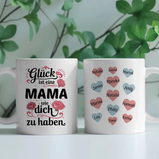 Tasse Personalisiert Glück ist eine Mama Tasse Glück