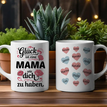 Tasse Personalisiert Glück ist eine Mama Tasse Glück