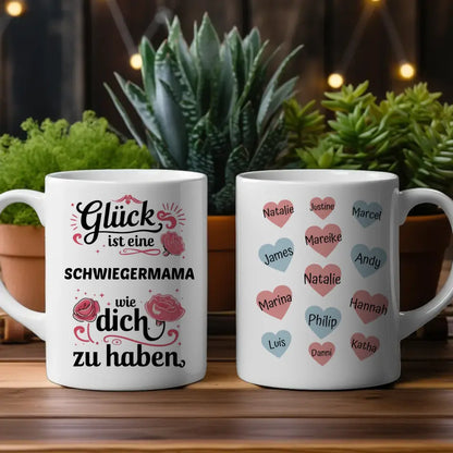 Tasse Personalisiert Glück ist eine Schwiegermama wie du -