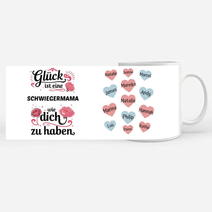 Tasse Personalisiert Glück ist eine Schwiegermama wie du -