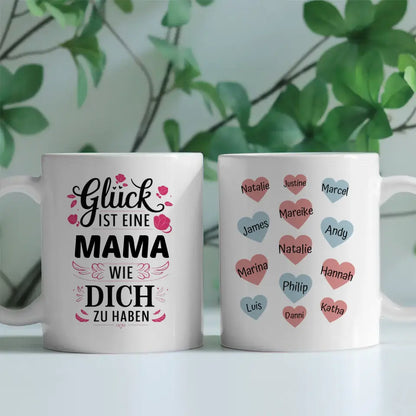 Tasse für Mama Tasse Glück personalisiert