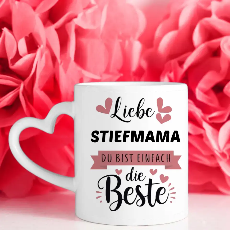 Tasse Stiefmama ist die Beste personalisiert mit 13 Namen