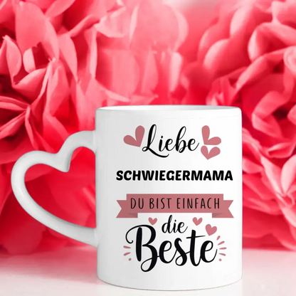 Tasse Schwiegermama ist die Beste personalisiert mit 13 Namen